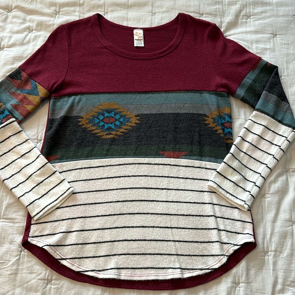 Aztec print top
